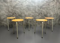 Seltener Dreibein Hocker Original Vintage Hocker Industrie Café - Bild 7