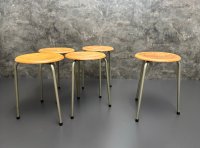 Seltener Dreibein Hocker Original Vintage Hocker Industrie Café - Bild 8