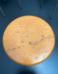 Seltener Dreibein Hocker Original Vintage Hocker Industrie Café - Bild 9