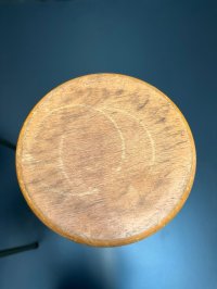 Seltener Dreibein Hocker Original Vintage Hocker Industrie Café - Bild 13