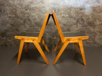 Holzstühle Vintage Stuhl Retro Stapelstühle Bauhaus Stühle Modern - Bild 4