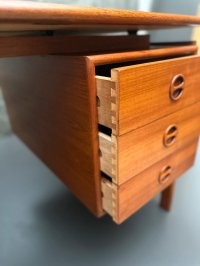 Dänischer Mid-Century Schreibtisch Arne Vodder Teak Vintage Büro - Bild 7