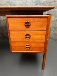 Dänischer Mid-Century Schreibtisch Arne Vodder Teak Vintage Büro - Bild 9