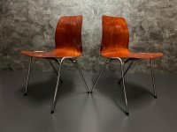 50x Stapelstühle Vintage Stuhl Retro Pagholz Stühle Gastro Bistro - Bild 5