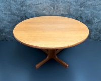 Vintage Holztisch rund ausziehbar Ø120 cm Esstisch Runder Tisch - Bild 3