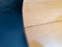 Vintage Holztisch rund ausziehbar Ø120 cm Esstisch Runder Tisch - Bild 6