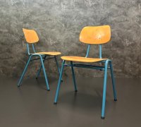 Vintage Stühle Retro Stapelstühle Gastro Stuhl Bistro Cafe Loft - Bild 1