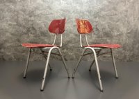 2 Vintage Stapelstühle Retro Stühle Gebraucht Küchenstühle Loft - Bild 2