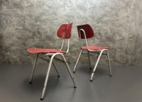 2 Vintage Stapelstühle Retro Stühle Gebraucht Küchenstühle Loft - Bild 3