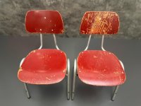 2 Vintage Stapelstühle Retro Stühle Gebraucht Küchenstühle Loft - Bild 8