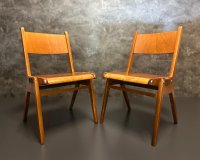 Vintage Stühle Retro Gastro Bistro Stuhl Holzstuhl Stapelstuhl - Bild 2
