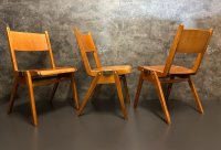 Vintage Stühle Retro Gastro Bistro Stuhl Holzstuhl Stapelstuhl - Bild 5