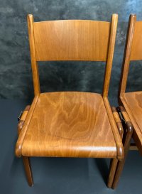 Vintage Stühle Retro Gastro Bistro Stuhl Holzstuhl Stapelstuhl - Bild 8