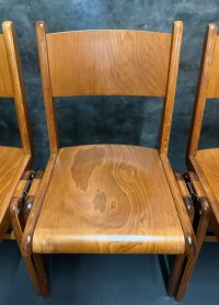 Vintage Stühle Retro Gastro Bistro Stuhl Holzstuhl Stapelstuhl - Bild 9