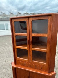 Dyrlund Eckvitrine Teakholz Dänisches Design Eckschrank Teak 70er - Bild 3