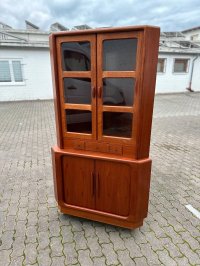 Dyrlund Eckvitrine Teakholz Dänisches Design Eckschrank Teak 70er - Bild 2