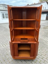 Dyrlund Eckvitrine Teakholz Dänisches Design Eckschrank Teak 70er - Bild 6