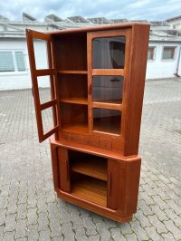 Dyrlund Eckvitrine Teakholz Dänisches Design Eckschrank Teak 70er - Bild 5