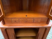 Dyrlund Eckvitrine Teakholz Dänisches Design Eckschrank Teak 70er - Bild 7