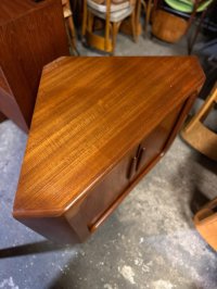 Dyrlund Eckvitrine Teakholz Dänisches Design Eckschrank Teak 70er - Bild 12