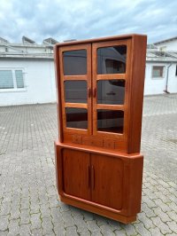 Dyrlund Eckvitrine Teakholz Dänisches Design Eckschrank Teak 70er - Bild 13