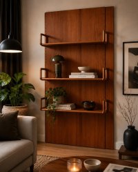 Cado Poul Cadovius Teak Wandregal Regalbretter Dyrlund 90 cm - Bild 1