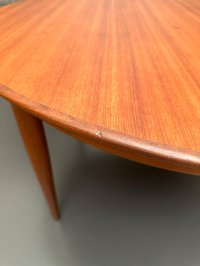 Vintage Teak Couchtisch rund 100 cm Danish Design Mid Century - Bild 12