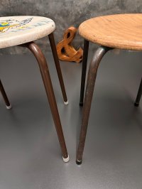 Original Vintage Hocker Retro Hocker Industrie Hocker 70er Stuhl - Bild 3