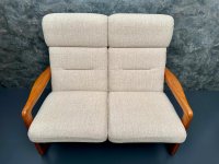 Dänisches 2er Sofa Teak Holstebro 1970er Vintage Sofa Mid Century - Bild 2