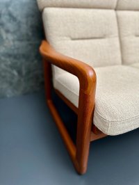 Dänisches 2er Sofa Teak Holstebro 1970er Vintage Sofa Mid Century - Bild 3