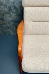 Dänisches 2er Sofa Teak Holstebro 1970er Vintage Sofa Mid Century - Bild 4