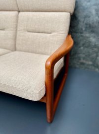 Dänisches 2er Sofa Teak Holstebro 1970er Vintage Sofa Mid Century - Bild 5