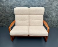 Dänisches 2er Sofa Teak Holstebro 1970er Vintage Sofa Mid Century - Bild 13