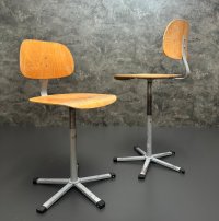 Werkstattstühle Vintage drehbar höhenverstellbar Architektenstuhl - Bild 7