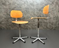 Werkstattstühle Vintage drehbar höhenverstellbar Architektenstuhl - Bild 9
