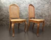 Stühle Louis XV Stil Wiener Geflecht Barock Rattan Holzstühle Alt - Bild 4