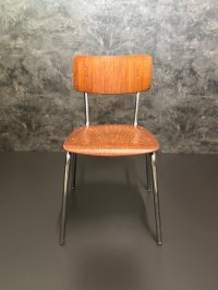 Schöner Vintage Stuhl – Chromgestell – Teak oder Nussbaum - Bild 3
