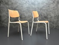5x Stapelstühle Pagholz Vintage Stühle Retro Küchenstühle Stuhl - Bild 3