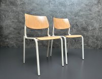 5x Stapelstühle Pagholz Vintage Stühle Retro Küchenstühle Stuhl - Bild 4