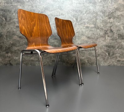 25x Vintage Stapelstühle Chrom Gastronomie