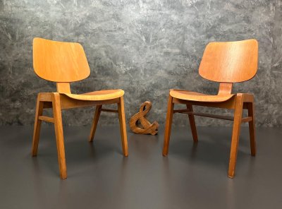 200 Vintage Stapelstühle 60er Eiermann-Stil Holz