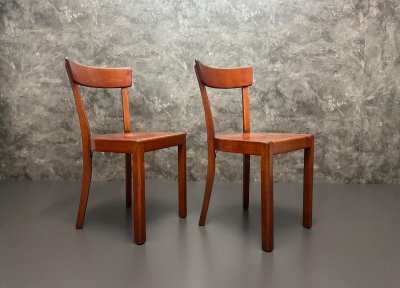 2x Frankfurter Stühle 60er Vintage Holz