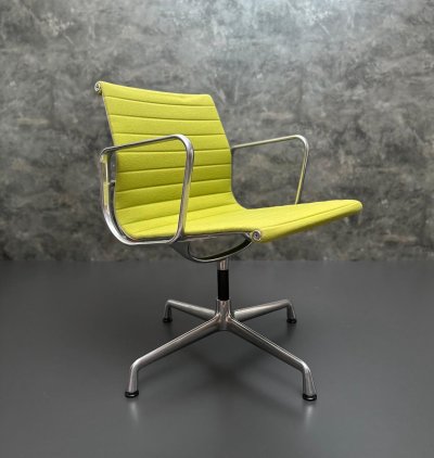 Vitra Eames EA108 Alu Chair Hopsack Grün