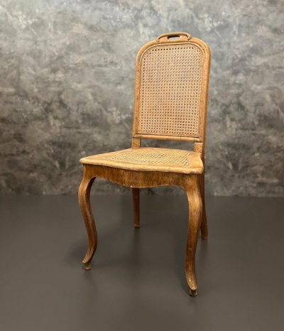2x Louis XV Stühle Wiener Geflecht Barock